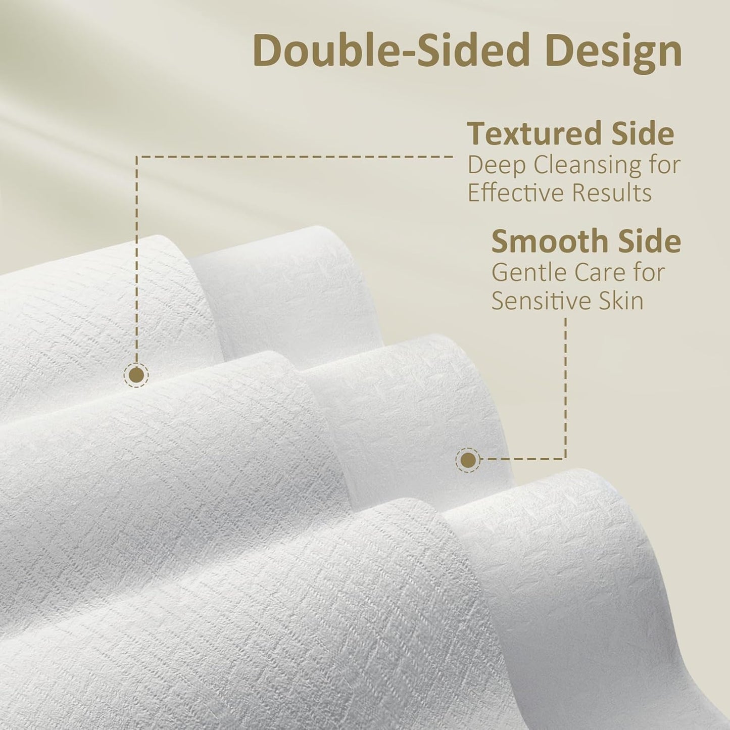 Face Towels, Disposable Biodegradable Facial Towels for Sensitive Skin, Lint- Free Face Wipes for Washing Face, Skincare and Makeup Remover, Dry Wipes, 10"×12" Extra Large, 50 Count